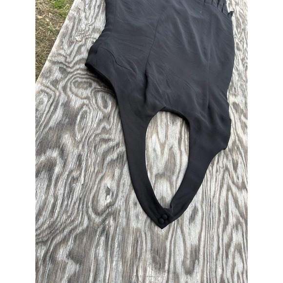 Amanda Smith Black Halter‎ Dress Women’s Size 12 Pleated Hem Back Zip Fairy Fall - Picture 5 of 8